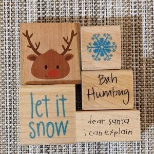 5 Winter Rubber Stamps NWT